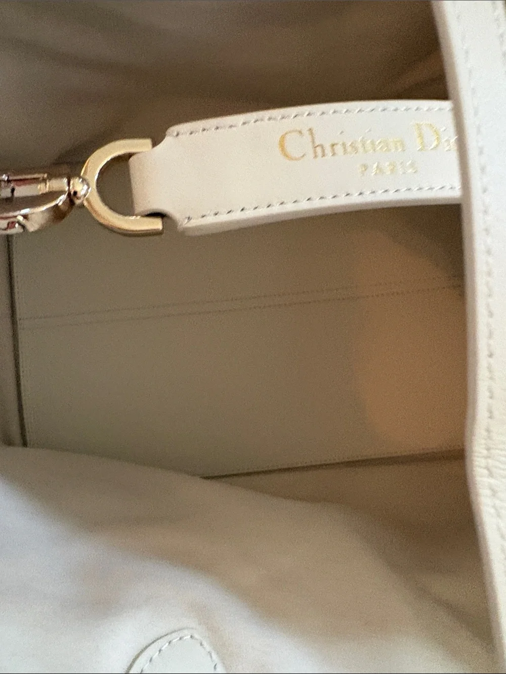 quilted tote dior white